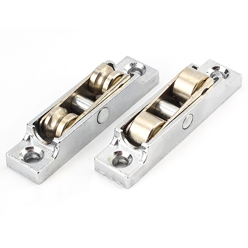 

4pcs Zinc alloy Flat/Concave Double Wheel Balance Adjustment Angle Wheel Slide Doors Window pulley U-type Ball Bearing Wheel