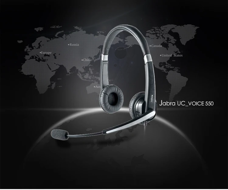 J-abra UC VOICE 550 MS Duo Lync оптимизированная Проводная гарнитура для софтфона