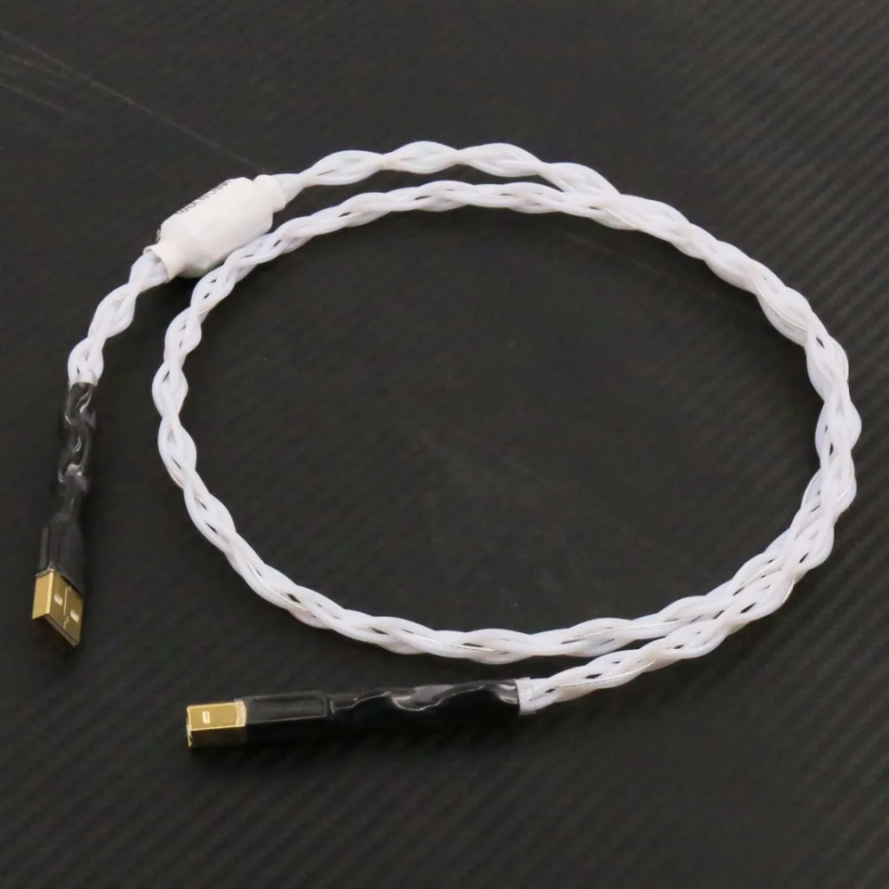 Decodificador de Prata Febre de Alta Cabo de Dados Cabo de Alta m de Áudio Puro Fidelidade Linha Dac 1 Usb A-b - Image 2
