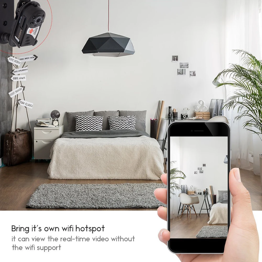 P2P HD мини Wifi DVR IP камера видеокамера ночного видения DV Скрытая Мини DIY