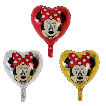 

50pcs 18inch Red Minnie Mouse Foil Balloons Gold Mickey Minnie Decoration Birthday Party Cartoon Kids Toy Baby Shower Balloon