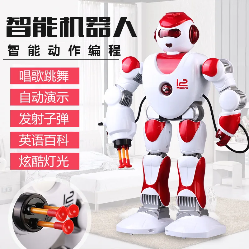 

Music Can K1 Alpha Robot Smart Interactive Remote Control Cops Automatic Programming Dancing Robot Toys