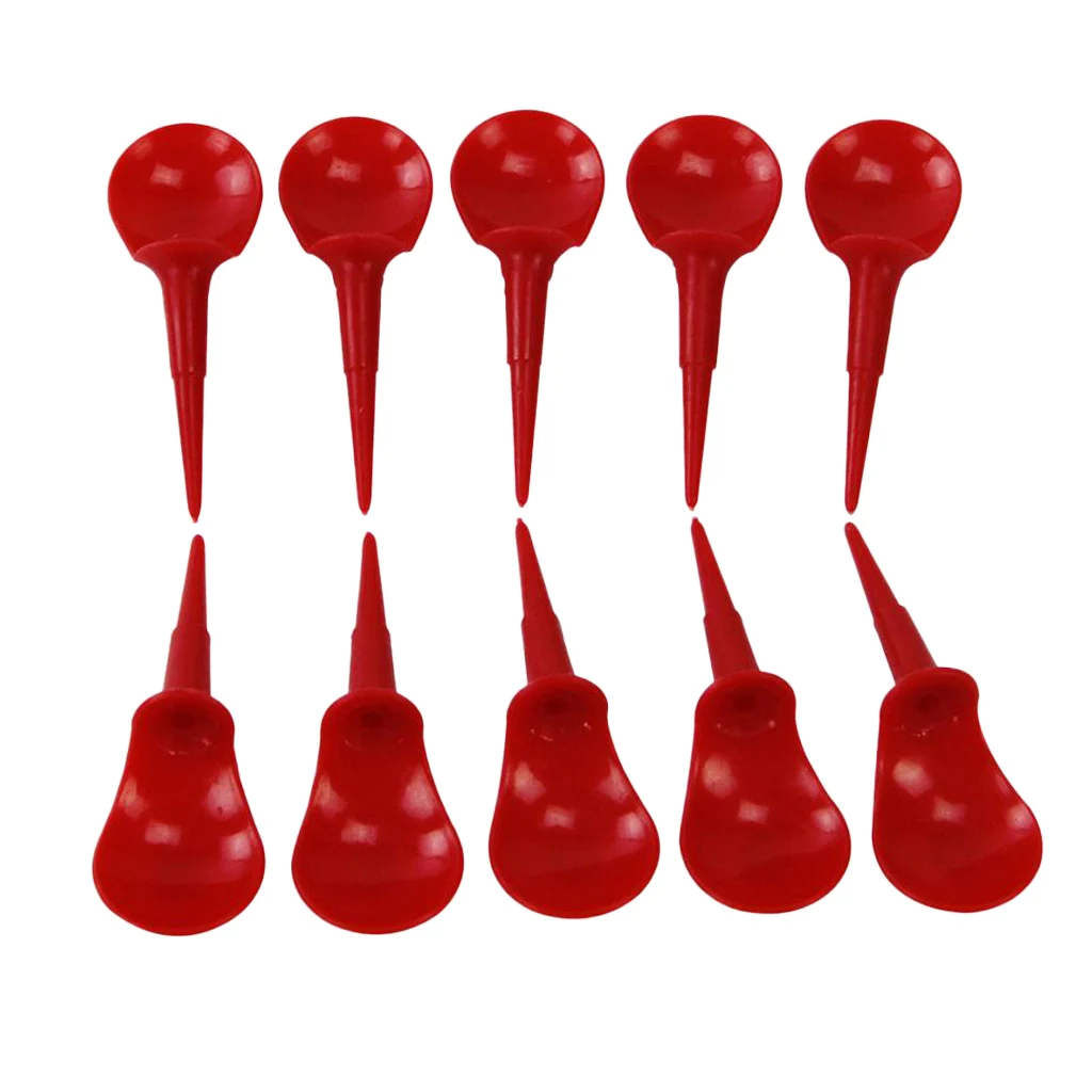 10 Pieces Plastic Novelty Anti-Slice Golf Tees Chair Tees Divot Tools Red