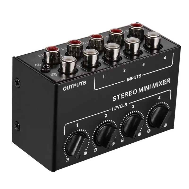 Stereo mixed. Stereo mixed. 4 channel stereo mini mixer. Mini stereo mixer. 2hp delay.