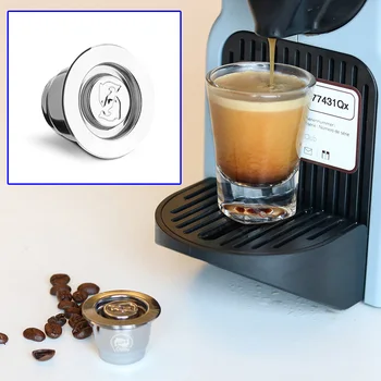 

Stainless Steel Refillable Reusable Coffee Capsule Pod For Nespresso Machine Use