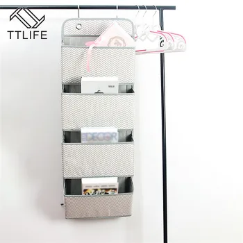 

TTLIFE New Multi-functional Non-woven Door Hanging Storage Bag Wardrobe Storage Bags Shoe Box Four Baby Mummy Clothes Organizer