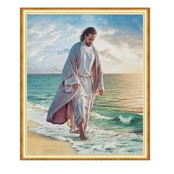 

MEIAN Diamond Painting Embroidery Cross-Stitch Religion Jesus Mosaic Full Round/Square Drill Rhinestones Home Decor