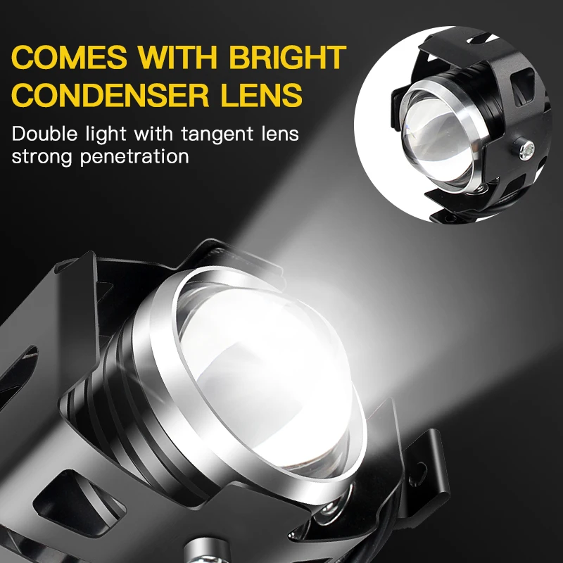 LED headlight for Suzuki Intruder 1400 - Round motorcycle optics approved
