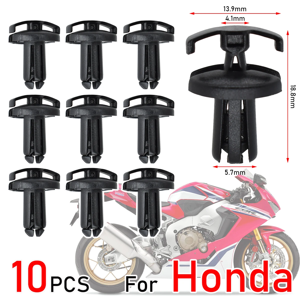 

10x Motorcycle Screw Push Rivets Trim Clip 90683-GAZ-003 For Honda NC 700 CB 1300 CBR 125 250 1000 RR Joy 100 Jialing Scooter