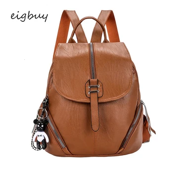 

Women Backpack Shopping Bag Backpack Casual Brand Solid Pink Vintage Teenage Backpacks For Girls Mochila Notebook Schoolbag