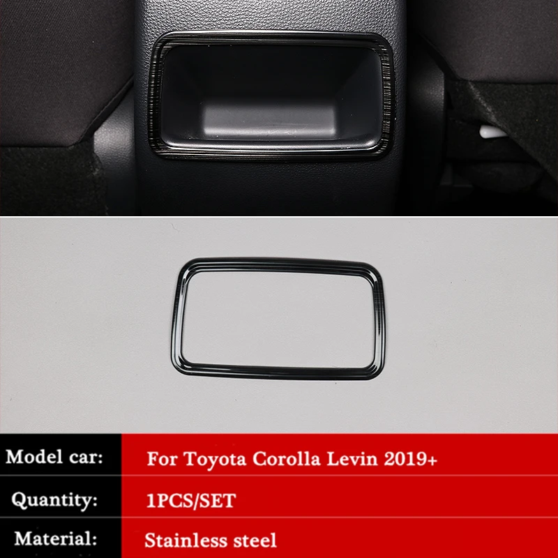 Для Toyota Corolla levin нержавеющая сталь Задний кондиционер декоративная рамка выпускного отверстия Крышка отделка - Название цвета: Black