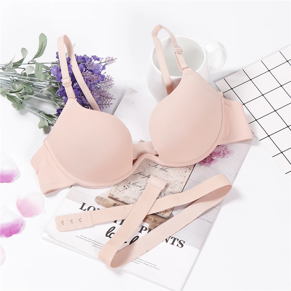 

Lingerie bielizna damska push up bra sexy solid color skin black white women bra underwear size 70-85AB