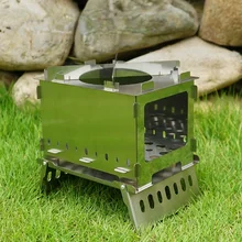 

Stainless Steel Folding Barbecue Stove Mini Portable Card Type Firewood Stove Camping Barbecue Grill Garden Outdoor Supplies