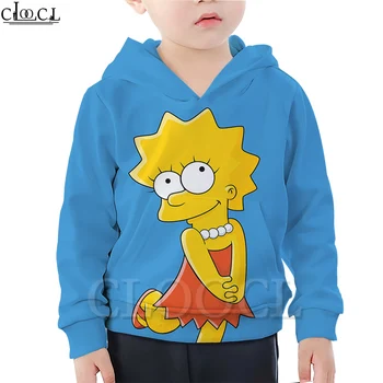 

CLOOCL Anime The Simpsons Hoodies Boy Girl 3D Print Children's Hoodie Sweatshirt Harajuku Streetwear Cute Tops