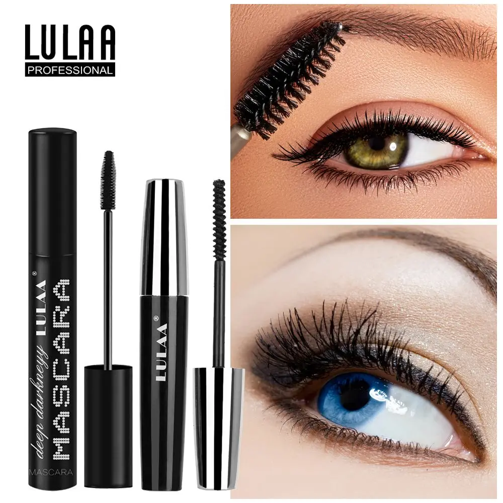 Lulaa 2 шт./компл. 4D шелк тушь для ресниц Водонепроницаемый тушь для ресниц тушь для увеличения ресниц Черный утолщающие удлинение глаз Косметика для ресниц