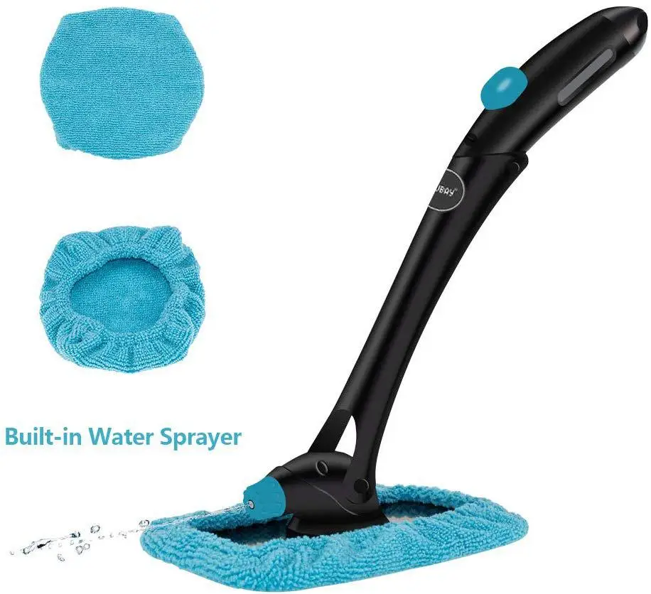 Limpador de Pára-brisa Pulverizador de Água com Alça Dobrável e Lavável Pano de Microfibra Limpador de Vidro Carro Embutido Reutilizável Kit 2 água com alça dobrável e lavável reutilizável