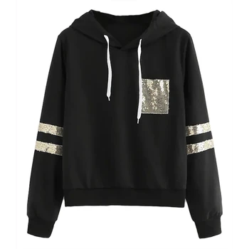 

Hoodie Autumn Winter Unisex Loose Striped Drawstring Stitching Pullover harajuku Topest Plus Size 2018 New Vcqy