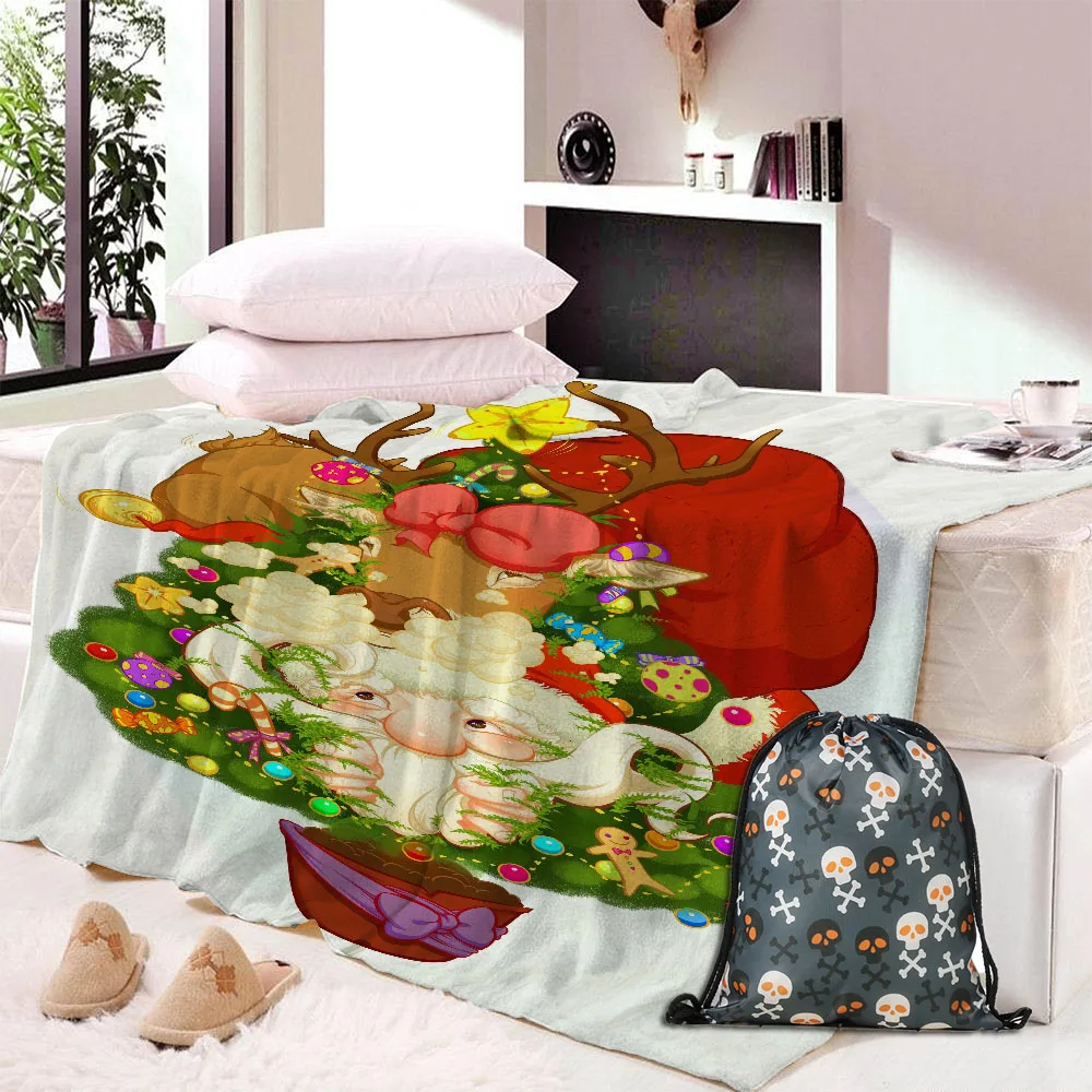

Custom DIY Printing 3D Print Super Soft Warm Throw Blanket Forest Elk Sofa Lazy Bedding Blanket Cloak