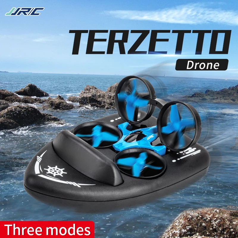 JJRC Drone Mini Drone Boat Vehicle 3 in 1 Helicopter Flying Boat RC Toys For Kids Foldable Quadcopter 2.4G RC Hovercraft Boat JJRC Drone Mini Drone Boat Vehicle 3 in 1 Helicopter Flying Boat RC Toys For Kids Foldable Quadcopter 2.4G RC Hovercraft Boat