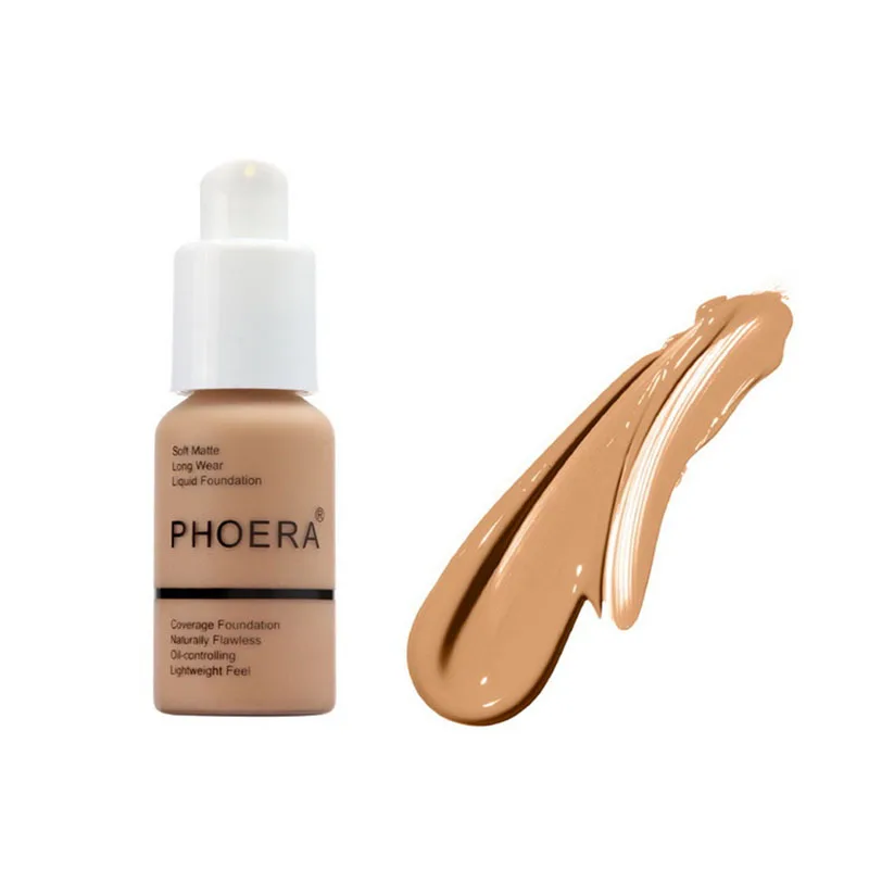 Phoera Soft Matte Long Wear Foundation Liquid Face Makeup Coverage Foundation Naturally Concealer Oil-Controlling