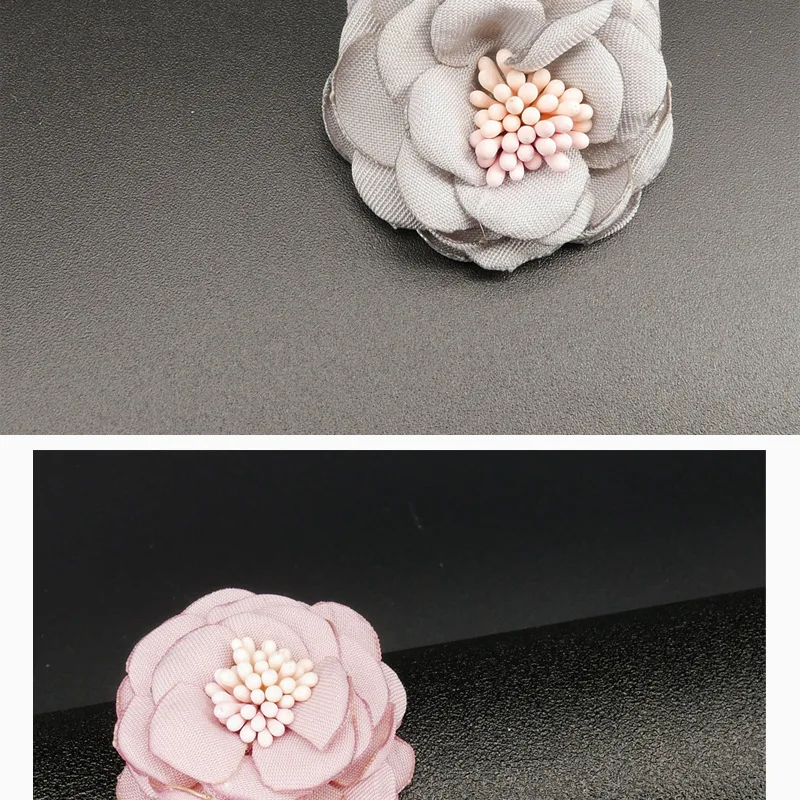 [Oumuli Figure] New Style Cool Chiffon Flower Fabric Corsage Creative Ethnic-Style Brooch Clothing Accessories