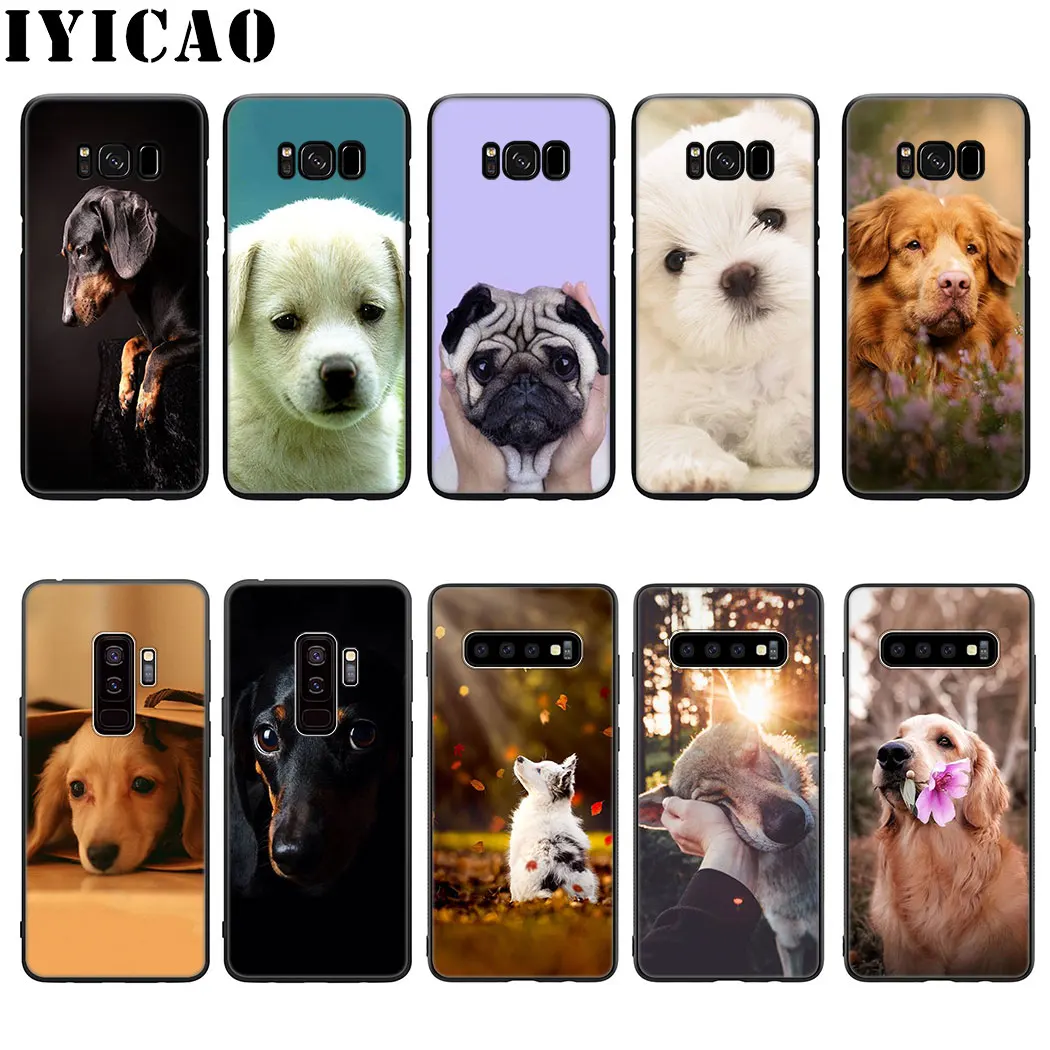 Puppies Dog Silicone Soft Phone Case for Samsung Galaxy S20 S10 S9 S8 Plus Lite Ultra S6 S7 Edge S10e Cover |