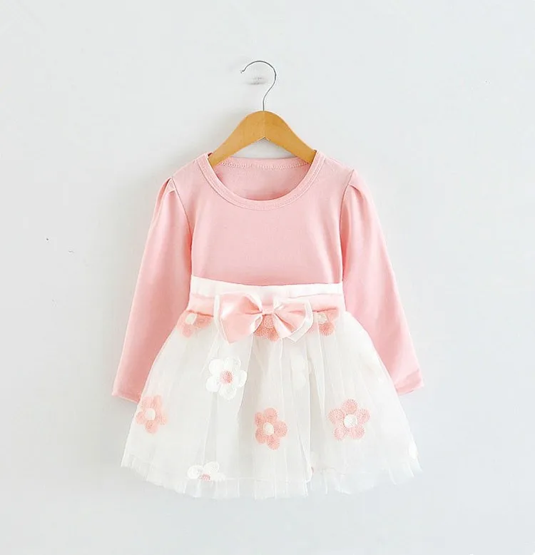 Крестильное платье для новорожденных; зимняя повседневная одежда для девочек; vestido infantil; платье с длинными рукавами для маленьких девочек на день рождения; От 0 до 2 лет - Цвет: G25-Pink