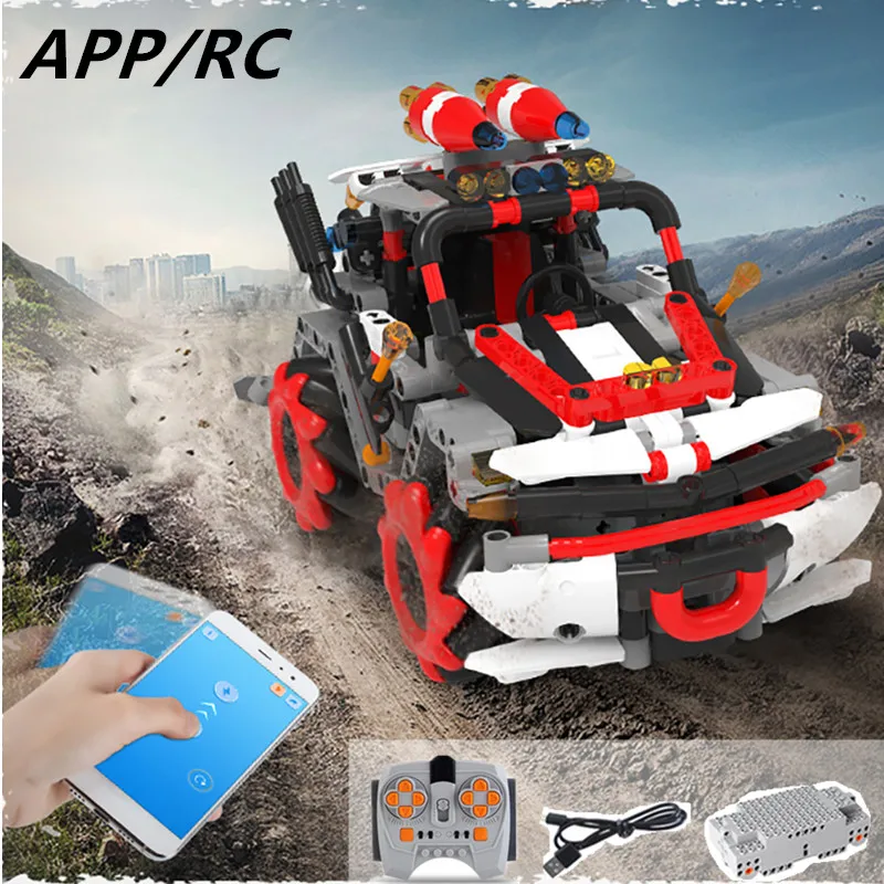 

City Technic 2.4G APP RC Stunt Car Block Speed champion Racing Building Blocks MOC legoINGlys RC Toy Bricks Toys for Children