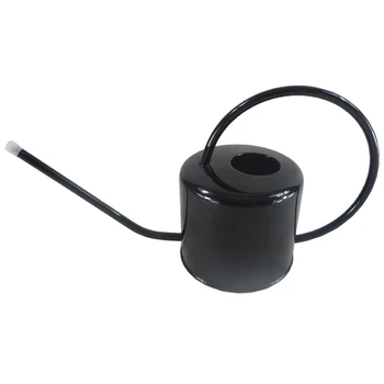 

European Gardening Watering Can Pot Stainless Steel 1300Ml Household Shower Pot Black Small Watering Flower