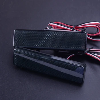 

2pcs 12V LED Rear Bumper Reflector Tail Brake Stop Light Black Lens Fit for Opel Vauxhall Vivaro Movano A Renault Master Trafic