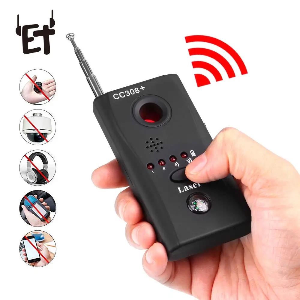 

Camara Espia Oculta Anti Spy Bug Detector Wireless RF Hidden Camera Sound Signal GSM Spy Device Finder Dedektor with LED Light