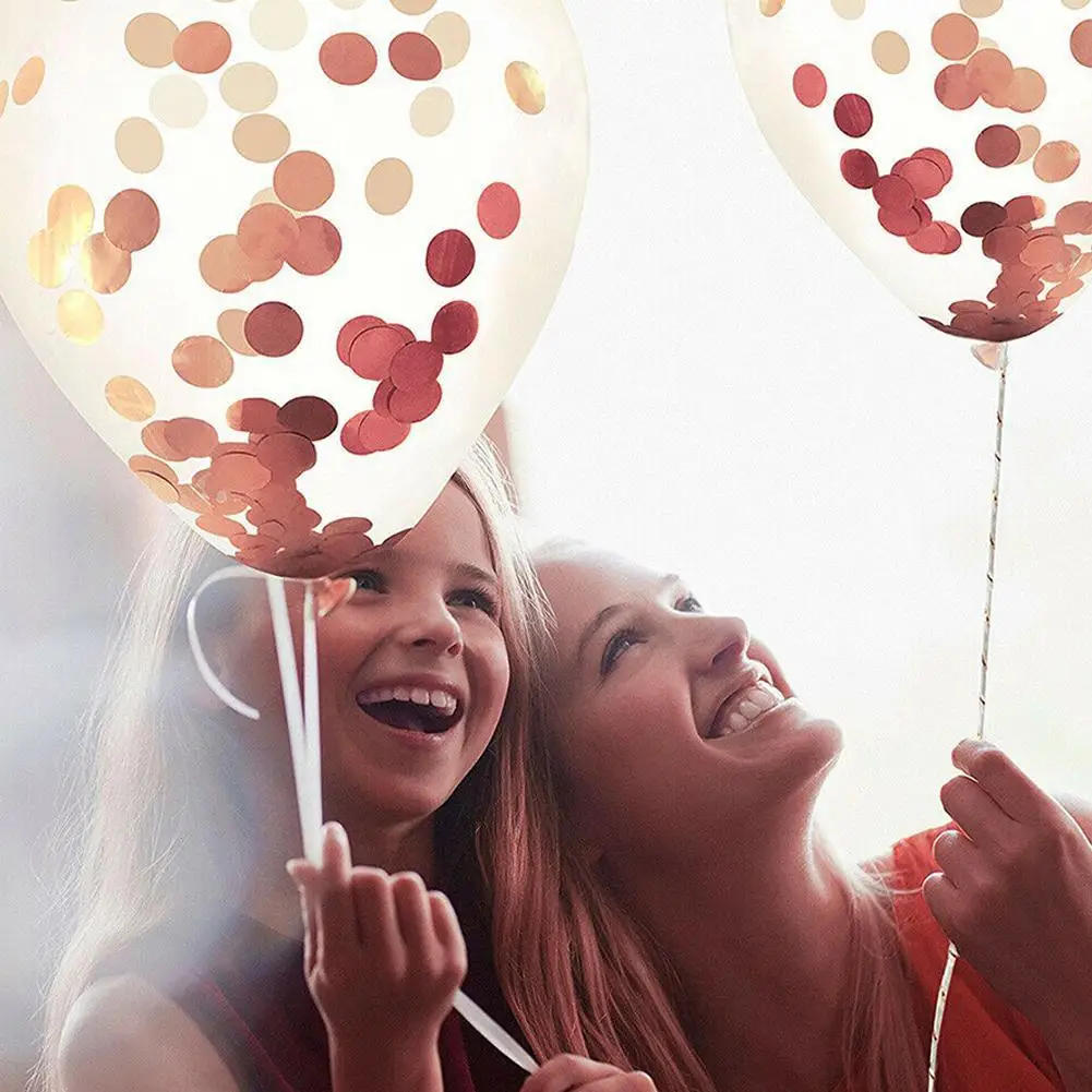 10 Star Confetti Balloons Metallic Confetti Latex Transparent Ballon