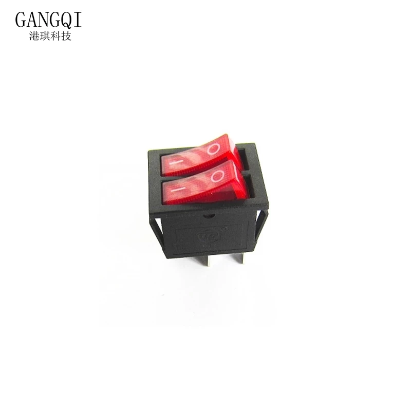 KCD8 6PIN 16A 250V 20A 125V double light switch rocker switch waterproof ON-OFF KCD6 boat power 1PCS