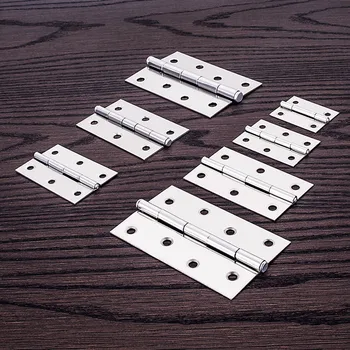 

Durable 50pcs/Set Stainless Steel Butt Hinges for Cabinet Drawer Door 1.5/2/2.5/3/4 Inch Length w/ Screws for Furniture Door