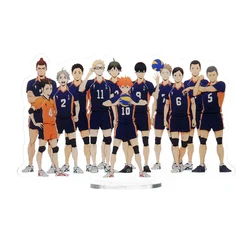¡1 pieza de Anime Haikyuu! Soporte de escritorio acrílico para adolescentes, figuras de voleibol, soporte de placa, modelo de Decoración, regalo
