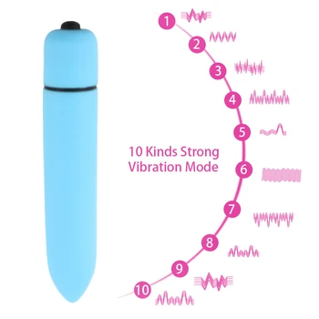 Mini Bullet Vibrators 10 Speed Anal Plug Toys Silicone Dildo AV Stick G-spot Clitoris Stimulator Sex Toys Vibrator for Women 4