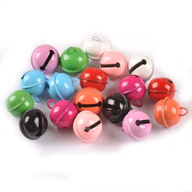 22mm Mixed color Iron Jingle Bells For For Home Wedding Party Christmas Craft Decoration Pendants Hanging DIY Xmas Tree C2679