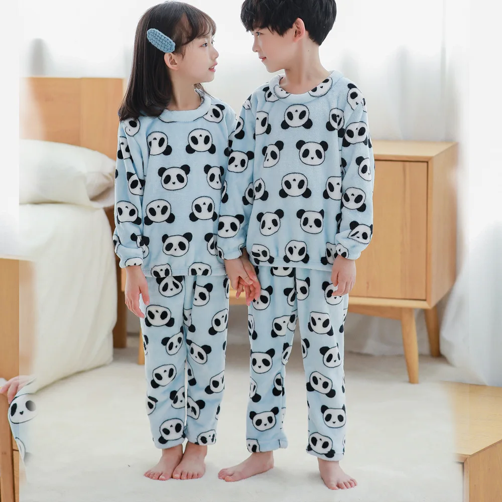 Пижамный комплект; Pijama infantil inverno; детская одежда для отдыха; фланелевые детские пижамы с принтом для маленьких мальчиков и девочек; пижамы для младенцев