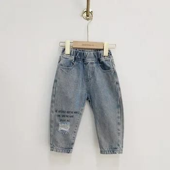 

Toddler Boys Jeans Korean Hole Casual Jeans for Boys 2 3 4 5 6 Years Kids Denim Pants 2020 Children Spring Autumn Trousers New