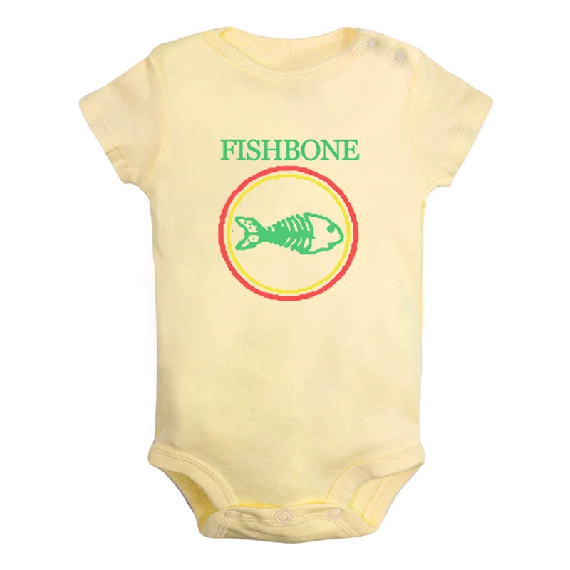 Fishbone/Одежда для новорожденных мальчиков и девочек в стиле рок-группы Coldplay, с изображением призраков; комбинезон с принтом; боди для младенцев; хлопковые комплекты - Цвет: JcBaby401YD