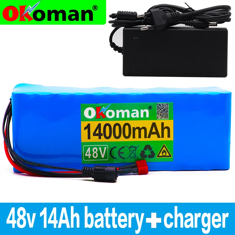 Аккумулятор для е-байка 48v 12ah литий-ионный аккумулятор велосипед conversion Kit 1000 Вт для электрических транспортных средств электрический мотоциклетный аккумулятор с зарядным устройством