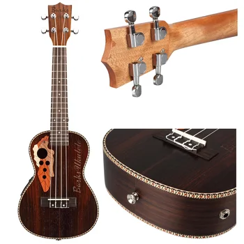

NEW Acoustic Electric Ukulele with EQ Ukulele With Aquila Strings 23 inch Small Hawaiian Guitar+ Black Bag