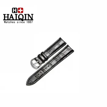 

HAIQIN watch strap 22mm black Brown leather watch strap Strap Buckle Replacement Fits Men Relojes Hombre 2019