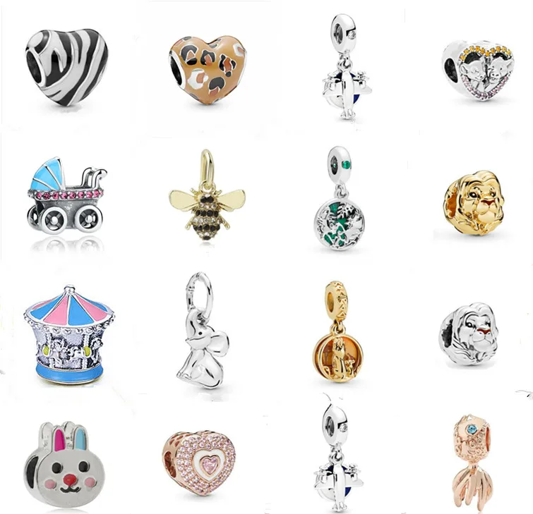 

TTBEADS 1pcs European Silver CZ Charm Bead For 925 Necklace Bracelet Chain DIY