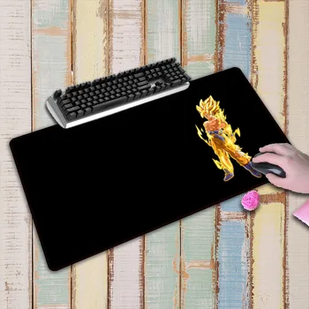 

Black Goku Dragon Ball Large mouse pad Anti-slip Natural Rubber PC Computer Gaming mousepad Desk Mat for LOL CSGO DOTA