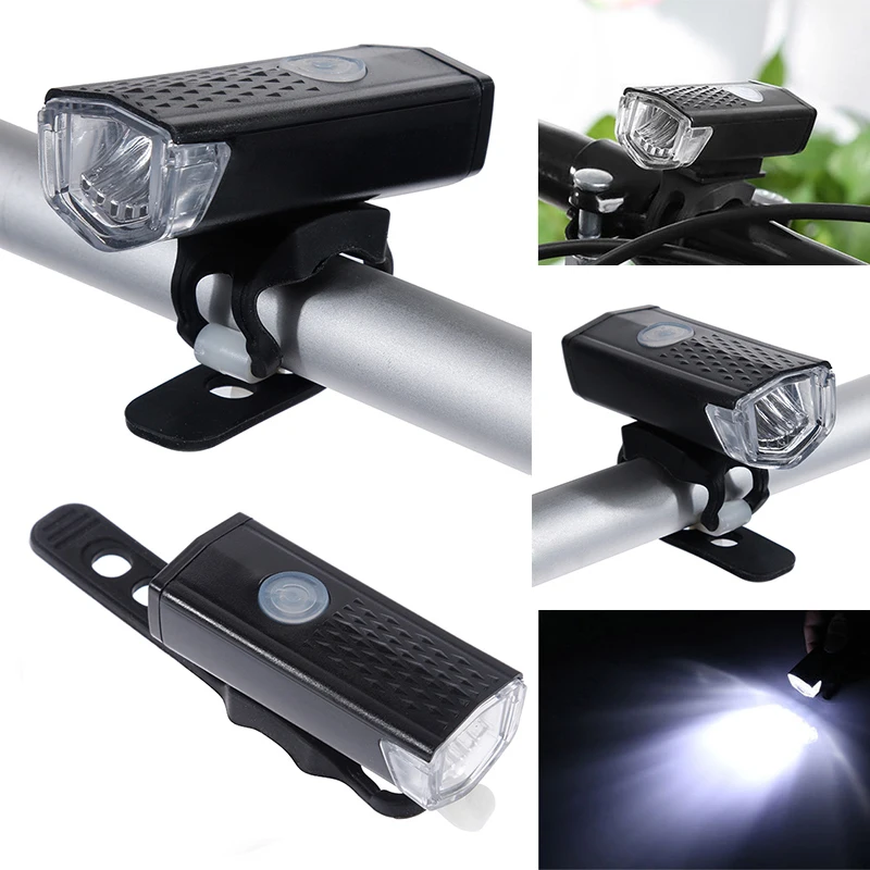 Rechargeable Bike Light 300 Lumen 3 Modes Bike Headlight 6000K Bicycle Light USB rechargeable waterproof Headlight tail light