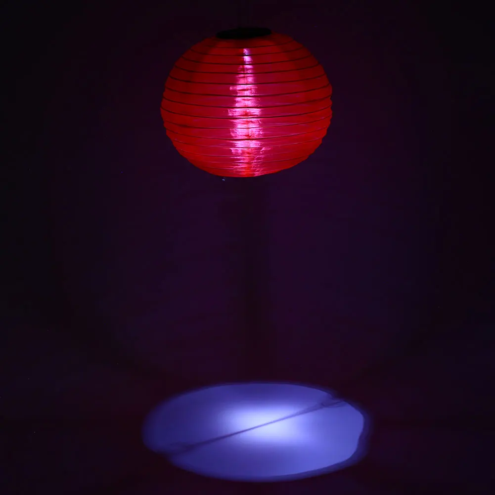 

Solar Lamp Home Decor 10 Inches Chinese Lantern Festival Light Round Energy Saving Outdoor Lighting Fixture ABS Polysilicon