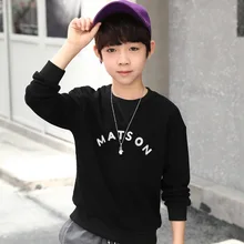 BOY'S Base Shirt New Style Autumn Clothing Big Boy Korean-style Long-sleeved Sweater Children Spring And Autumn Fashion Clo