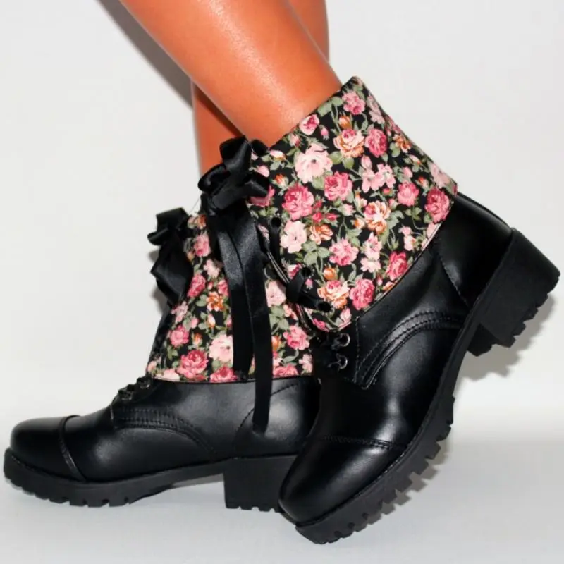 Haoshen& Girl/Полуботинки женские рыцарские сапоги обувь на каблуке зимние сапоги женская обувь на шнуровке, большие размеры 11, 33-44