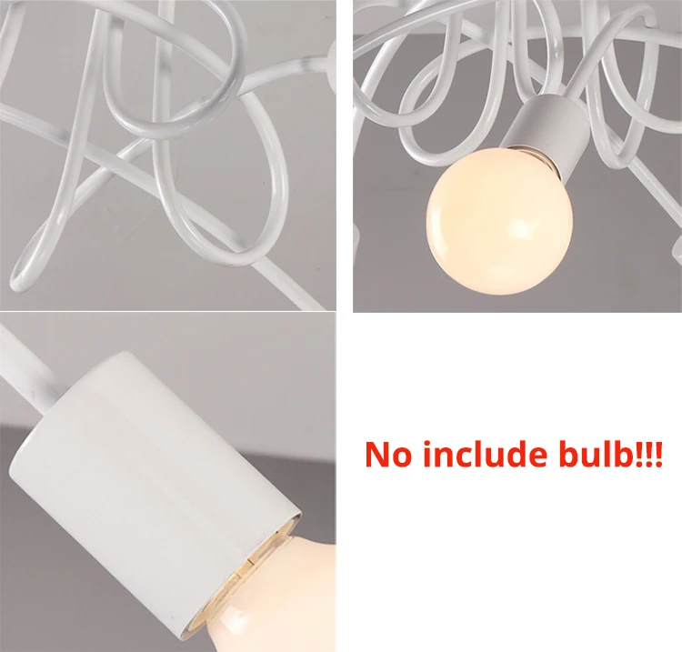 Luz de Teto Nórdico Moderno Simples Personalizado Criativo Lâmpadas Nordic Restaurante Quarto Sala Estar Metal Material Ferro 12 ceiling lights